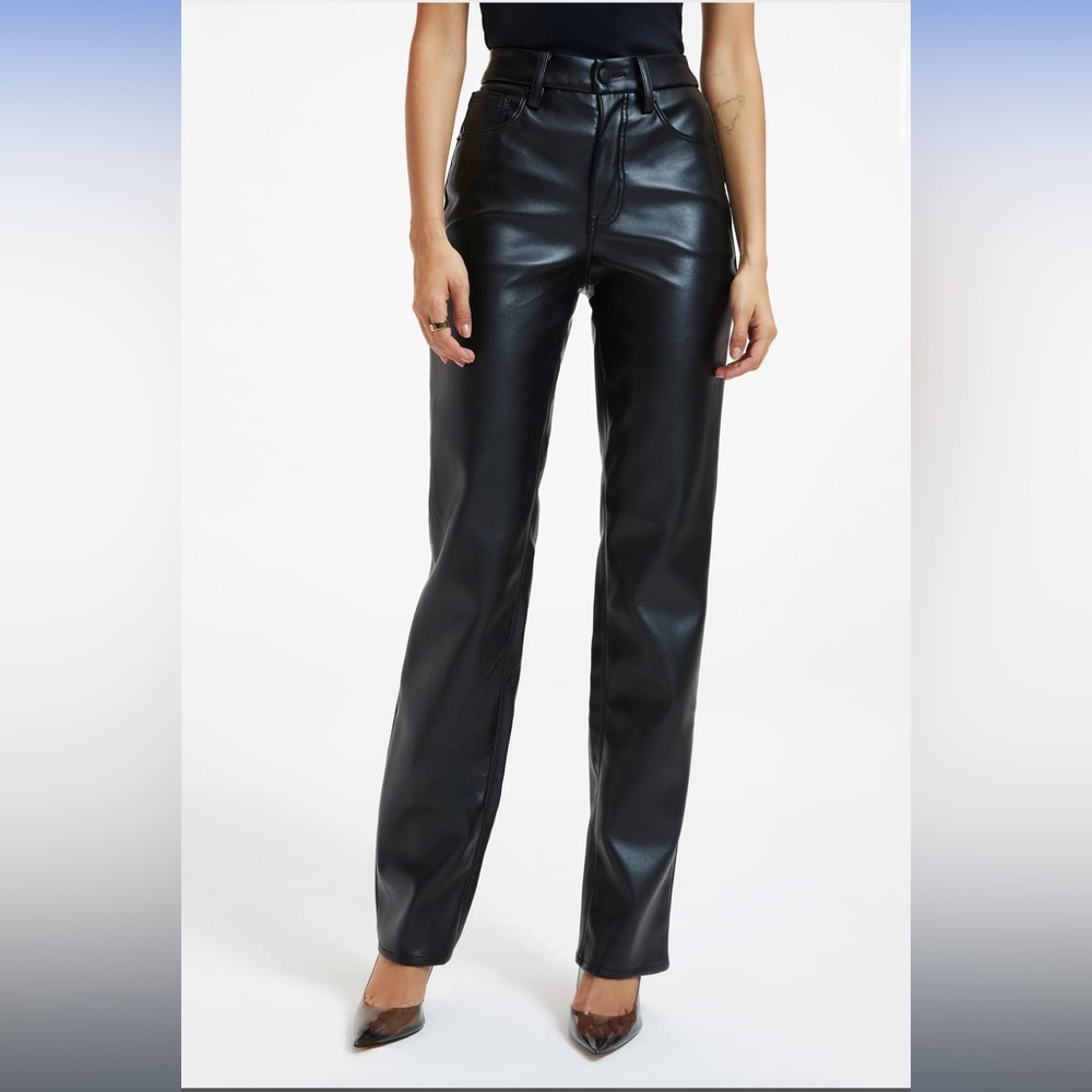 Good American good icon faux leather pants size 4/27